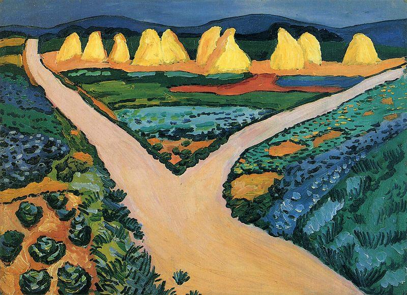 August Macke Vegetable fields oil painting image